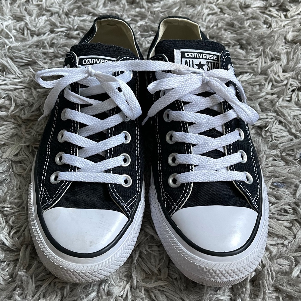 Black low top Converse